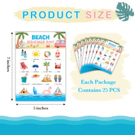 Beach Scavenger Hunt Cards, Seek and Find Camping Games, Outdoor Scavenger Hunt Game for Adults, Nature Treasure Hunt Game, Summer Holiday Party Supplies -06