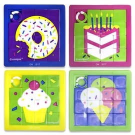 Assorted Design Mini Slide Puzzles - Pack of 10 - Fun & Engaging Party Favors for Kids & Adults