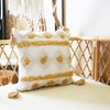 Leebright Boho Pillow Covers 18X18 Inch White Yellow Tufted Throw