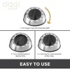 OGGI Countdown 60-Minute Kitchen Cooking Baking Timer Stainless Steel