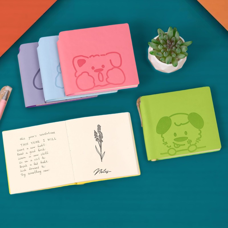 BOBO RABBIT 3 Pack Mini Blank Notebooks Pocket Size No