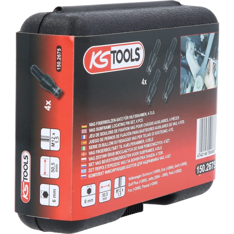 KS Tools 150.2675 VAG subframe locating pin set M12 x