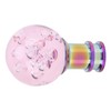 Manual Shift Knob Gear Stick Shifter Pink Crystal Bubble with
