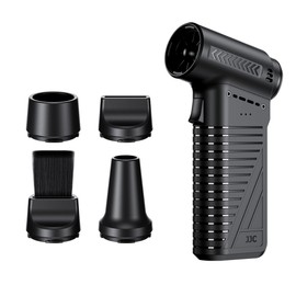 JJC Electric Compressed Air Duster, 105000RPM Portable Air Blower Gun, 4 Gear Adjustable, Rechargeable Cordless Air Blaster with Cleaning Filter for Keyboard Computer Camera Electric Devices Cleaning