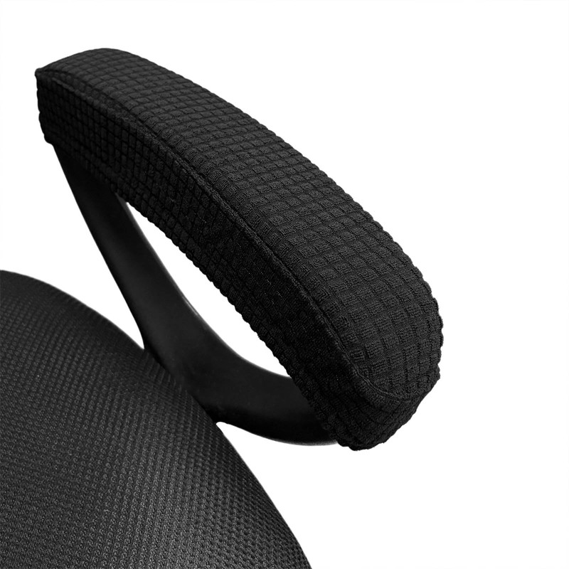 Melaluxe Stretch Office Chair Armrest Covers, Arm Rest Slipcovers (Black)