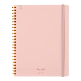 Kokuyo SV738S4-P Soft Ring Notebook, Sooofa A5 Modified, 0.2 inch (4 mm) Square, Peach,