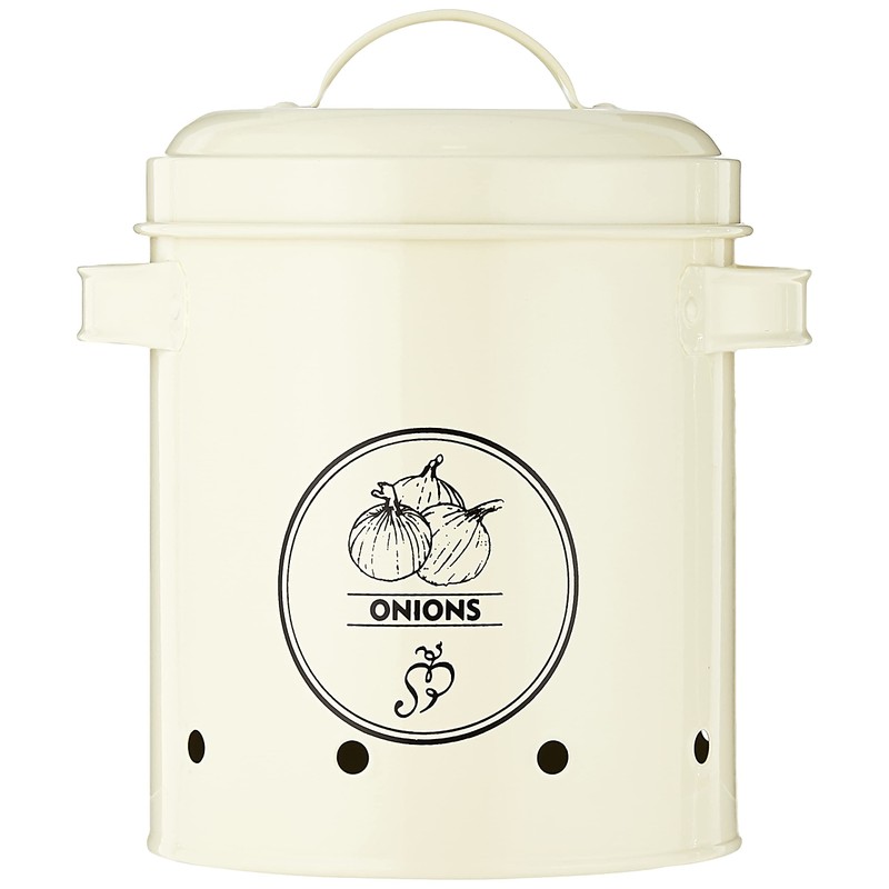 Esschert Design Onions Storage Tin, Metal