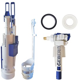 Replacement Parts Kit for Geberit Flush Mounted Cistern UP100 (Delta), UP300, UP320, UP320Y and Sigma (Lifter Bell, Basket, Seals, Filling Valve)