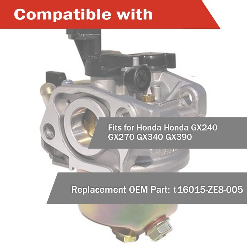 Carburetor Kit for Honda GX240 GX270 GX340 GX390 Needle Bowl