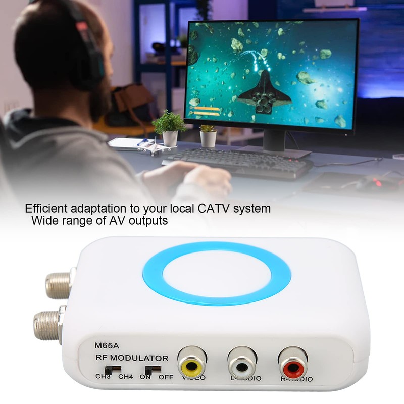 Jiawu RF Modulator HD VHF Demodulator Converter for CATV System,