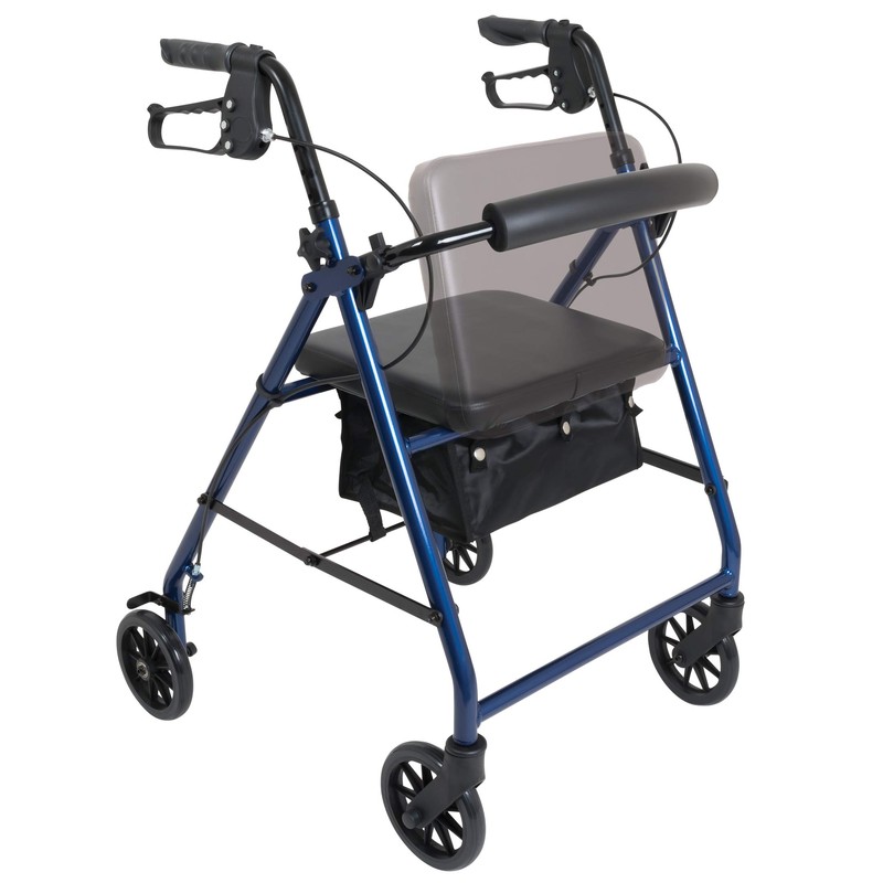 ProBasics Aluminum Rollator Walker with Seat - Rolling Walker with