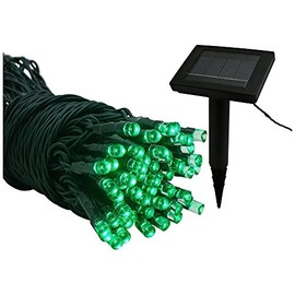 Solar Powered 22 Foot Long Green LED String Lights