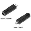 Artilits DC Adapter 2.1mmx 5.5mm to USB C Female, 5.5x2.1mm