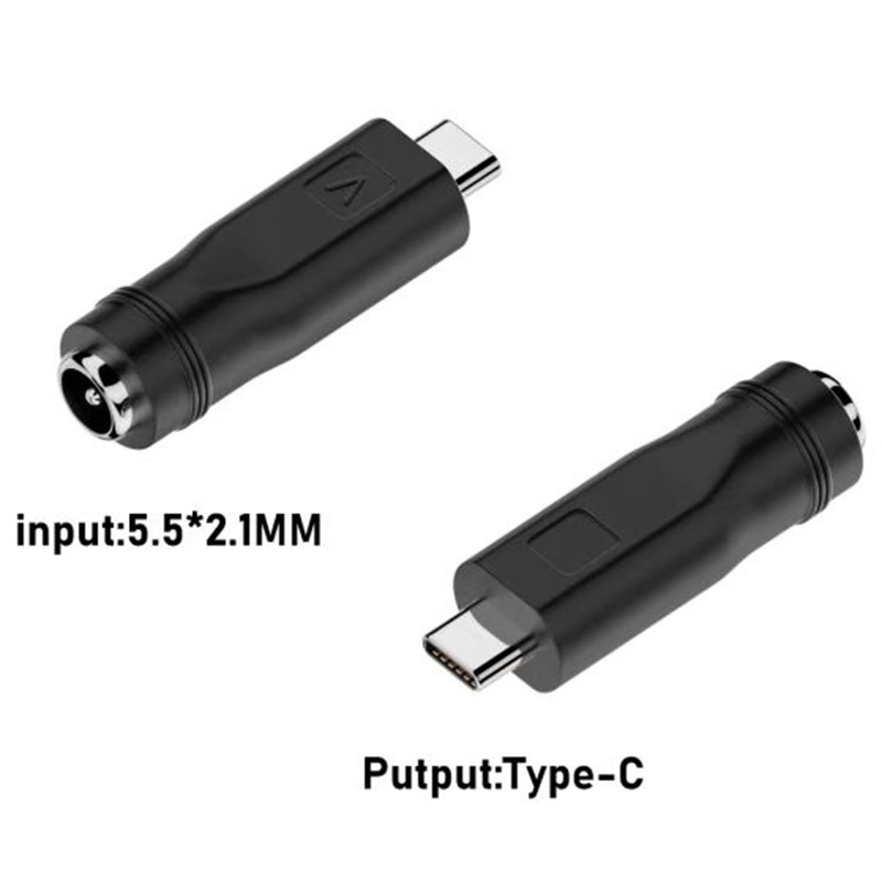 Artilits DC Adapter 2.1mmx 5.5mm to USB C Female, 5.5x2.1mm
