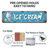 Ice Cream Embossed Metal Sign - Vintage Diner Ice Cream
