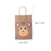 25Pcs Kraft Paper Gift Bag Animal Pattern Multipurpose Kraft Bag