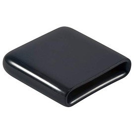 Caplugs 99190534 Plastic Rectangular Finishing Cap with Flat End Grip. VRF-250X875-16, Vinyl, Length 1.000" ID 0.875", Black (Pack of 400)