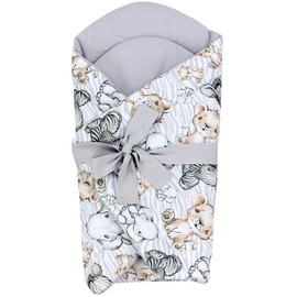 TupTam Unisex Baby Swaddling Blanket with Bow Safari Size 70 x 70 cm