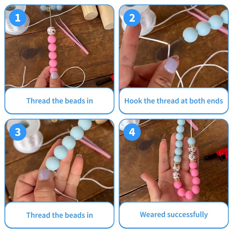 4PCS Loop Turner Tool for Sewing Tool & Silicone Beads,