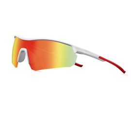 JINGTOPS Children's Sunglasses Youth Cycling Sunglasses for Boys Girls (Red)