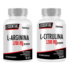 Combo Arginina Essential + Citrulina Essential 60 Caps C/u Sabor Cápsulas