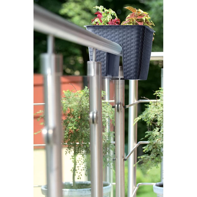 Tymar Flower Box, Pack of 2, Flower Pot for Balcony