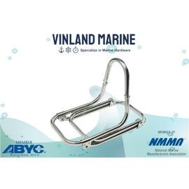 Vinland Marine 3 Step Inflatable Boat Ladder Dinghy Ladder 400 lbs Capacity 304 Stainless Steel, Inflatable Pontoon Boat Folding Ladder, Boat Rope Ladder Alternative