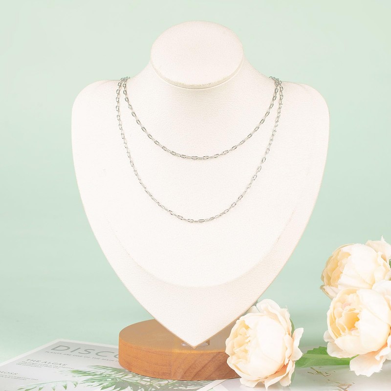 UMAOKANG 32.8 Feet Stainless Steel Jewelry Making Chains Embossed Cable