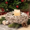 COM-FOUR® Vine Wreath with Stars, Decorative Table Wreath Made of