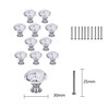 Easily Life 10 Pcs White Clear Crystal Glass Cabinet Knobs