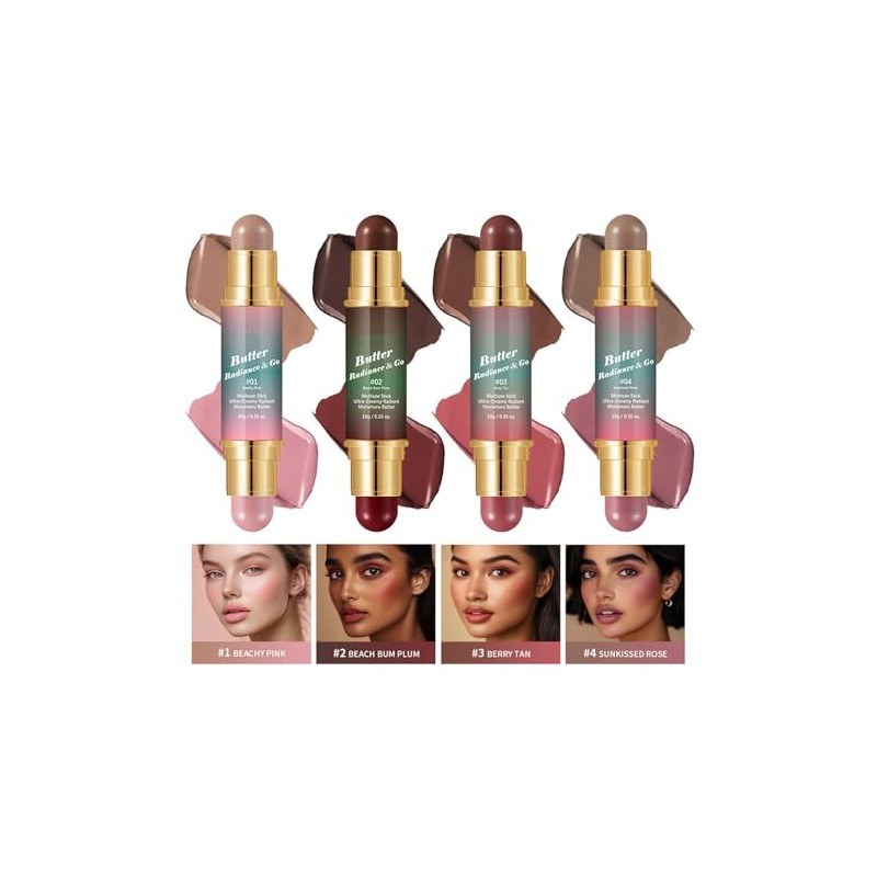 Maquillaje Barra Multiusos Acabado Mate Brillo Edificable Diseño Cremoso Contorno