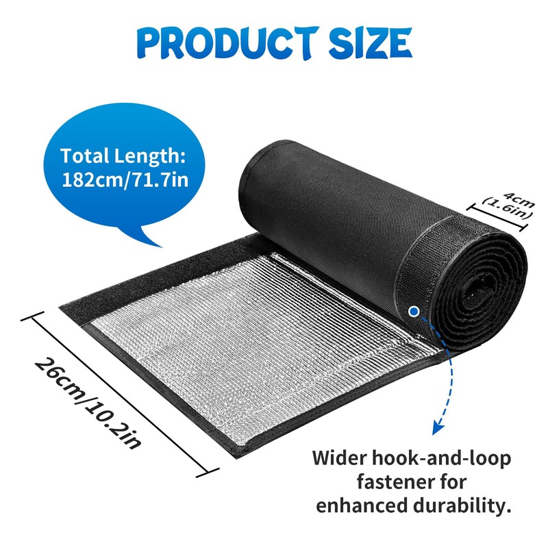 3-Layer HVAC Copper Pipe Insulation Cover 72" 600D Oxford AC