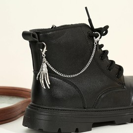 2Pcs Punk Goth Shoe Chains Skull Boot chains Skeleton Hand Shoe Charms Shoes Sneakers Martin Boots Accessories Stuff (Skeleton Hand Chain)