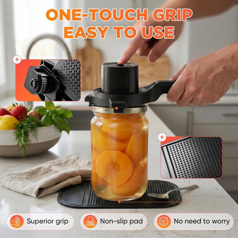 Electric Jar Opener Multifunctional for Seniors Bottle Opener Auto locking