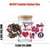 4PCS Cup Wraps USA Football UV DTF Cups Stickers Decals