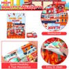 Fire Truck Tablecloth, 3 Pcs Firefighter Party Tablecloth Set -