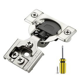 Ravinte 20 Pack 10 Pairs 3/8 inch Overlay Cabinet Hinges Kitchen Soft Close Cabinet Hinges Hidden Door Hinge for Kitchen Cabinet Hinges Satin Nickel Cabinet Hardware Stainless Steel Adjustable Hinges