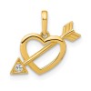 Million Charms 14k Yellow Gold Small Cut out Heart Valentine
