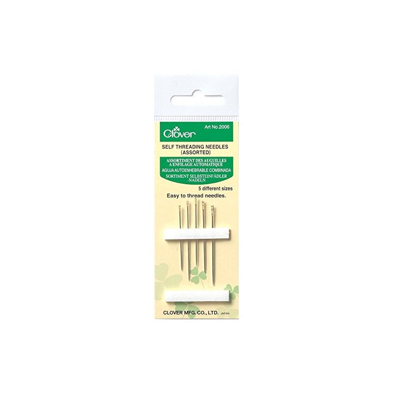 Clover Self-Threading Needles, Assorted