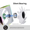 FexaDon Tek 120mm ARGB Computer Case Fan, 4 Pin PWM,
