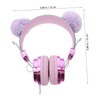 LABRIMP Boy Girl Over Ear Headphone Microphone Furry Cat Ear