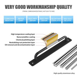 DGHOME Black Door Handles, 2 PCS Sliding Door Handles, Gate Handles for Barn Cabinet Door Kitchen Cupboard Shed Gate Wooden Gate Garden Garage Door, with Screws