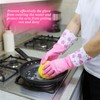 2 Pairs Rubber Cleaning Gloves Household Kitchen Dishwashing Gloves Long