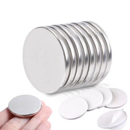 Pack of 6 Neodymium Magnets 30 x 5 mm, Rare Earth Magnets Round Extra Strong for Photos, Magnetic Board, Fridge, Whiteboard, Notice Board, Office