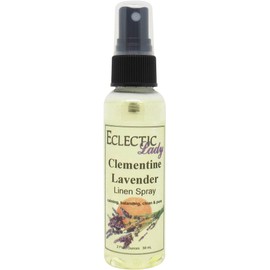 Clementine Lavender Linen Spray (Double Strength), 16 ounces - Eclectic Lady Sheet and Linen Spray - No Artificial Colors, Parabens, or Preservatives - Long-Lasting Scent for Bed, Fabric & Pillow