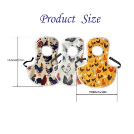 UKJENT Chicken Saddle for Hens, 3-Pack, Chicken Apron Back Protector for Hens, Adjustable Strap Hen Apron