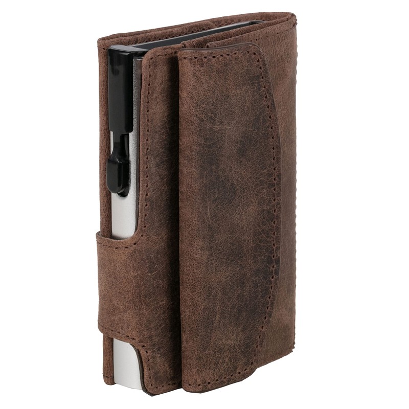 ClickSafe® Credit Card Holder with Coin Compartment and Note Compartment