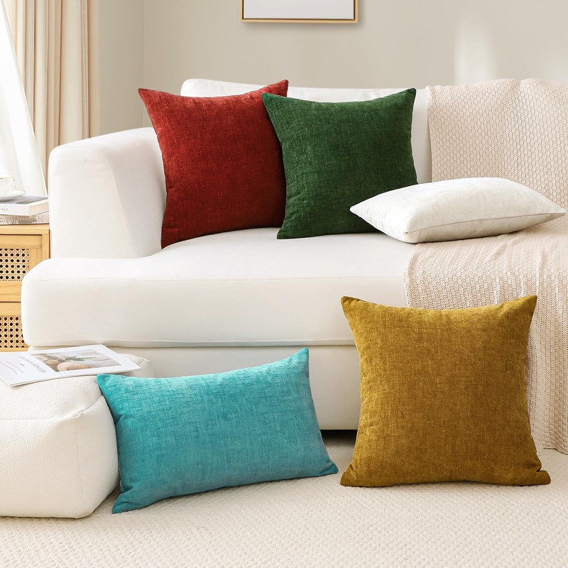 JOTOM Set of 2 Cushion Covers 40x40 cm Soft Chenille