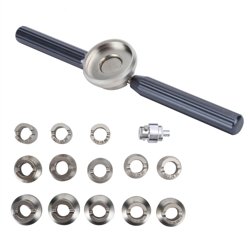 Watch Back Case Cover Opener Remover Wrench with 18.5‑36.5mm Dies
