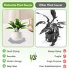 2 Packs Plant Saucer for Indoors, Diatomaceous Earth Pot Saucers